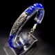 Bracelet charm from the evil eye "Sign of infinity" metal color silver beads faceted glass, size 18cm+4