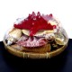 Set of seashells with red starfish, in a bamboo basket *4*