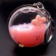 Keychain acrylic quicksand liquid in the form of a powder box inside the gel multi-colored floating figurines with sparkles. Size: diameter-5.5cm, thickness-2cm