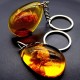 Acrylic keychain in the form of an amber drop inside Crab, individually wrapped. Size: height-4cm width-2.7cm
