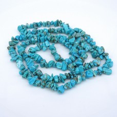 Beads natural stone on a fishing line *Turquoise* crumb, diameter 7-9mm(+-), length 85cm