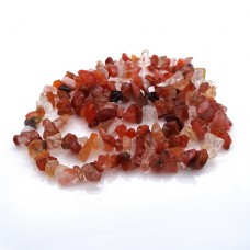 Beads natural stone on a fishing line *Carnelian* crumb, diameter 7-9mm(+-), length 85cm