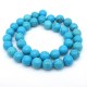 Natural stone beads *Turquoise* smooth ball, diameter 10mm, length 39cm