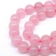 Natural stone beads *Rose quartz* smooth ball, diameter 10mm, length 38cm