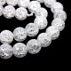 Glass beads *Broken glass* smooth ball, color white, diameter 10mm, length 40cm