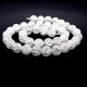 Glass beads *Broken glass* smooth ball, color white, diameter 10mm, length 40cm