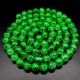 Glass beads *Broken glass* smooth ball, color Green, diameter: 10mm, thread about 84pcs(+-), length 80cm(+-)