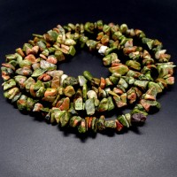 Beads natural stone on a fishing line *Jasper Heliotrope* crumb, diameter 7-9mm(+-), length 85cm
