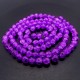 Glass beads *Broken glass* smooth ball, color Violet, diameter: 8mm, thread about 104pcs(+-), length 78-79cm(+-)