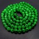 Glass beads *Broken glass* smooth ball, color Green, diameter: 8mm, thread about 104pcs(+-), length 78-79cm(+-)