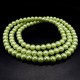 Pearl-like glass beads, glossy round, color: light green, diameter: 8mm, thread about 114pcs(+-), length 80-81cm(+-)