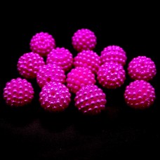 Plastic bead with round pimples "Blackberry" diameter: 12mm, price for 1 piece.