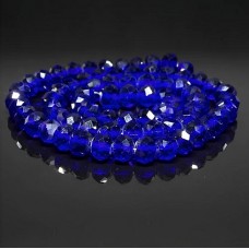 Crystal beads rondel faceted transparent AB, diameter 8x6mm length 41-42cm thread 70-72pcs.