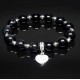 Bracelet made of natural stone Black agate