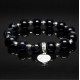 Bracelet made of natural stone Black agate