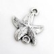 Accessories connector "starfish" metal color "antique silver" packing: 10pcs.