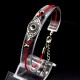 Charm bracelet red thread "Eye of Fatima" metal color: silver, size: 17-18cm+4
