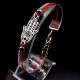 Charm bracelet red thread "Hamsa - Hand of Fatima" metal color: silver, size: 17-18cm+4