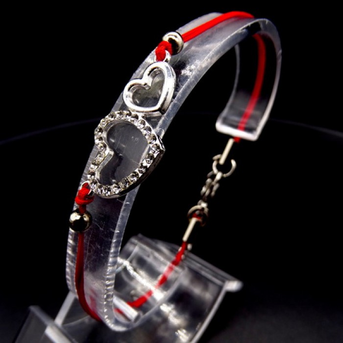 Bracelet Red thread Amulet 17-18 cm + 4 cm extension. Zinc alloy & Textile