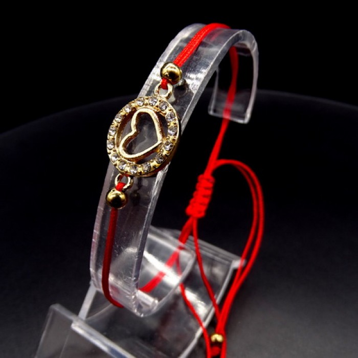 Bracelet Red thread Amulet 17-18 cm + 4 cm extension. Zinc alloy & Textile