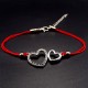Bracelet Red thread Amulet 17-18 cm + 4 cm extension. Zinc alloy & Textile
