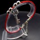 Bracelet red thread amulet against the evil eye with a pendant *Key* metal color: silver, eco-silk thread with carabiner, length: 18cm + 4cm