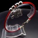Bracelet red thread amulet against the evil eye with a pendant *Elephant* metal color: silver, eco-silk thread with carabiner, length: 18cm + 4cm