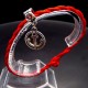 Bracelet red thread amulet against the evil eye with a pendant *Anchor* metal color: silver, size: universal 12-19cm