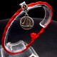 Bracelet red thread amulet against the evil eye with a pendant *sailboat* metal color: silver, size: universal 12-19cm