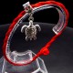 Bracelet red thread amulet against the evil eye with a pendant *Turtle* metal color: silver, size: universal 12-19cm