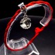 Bracelet red thread amulet against the evil eye with a pendant *Shell pearl* metal color: silver, size: universal 12-19cm