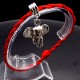 Bracelet red thread amulet against the evil eye with a pendant *Elephant* metal color: silver, size: universal 12-19cm