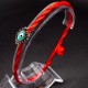 Bracelet red thread amulet against evil eye with pendant *Eye of Fatima* metal color: silver, size: universal 12-19cm