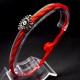 Bracelet red thread amulet against evil eye with pendant *Eye of Fatima* metal color: silver, size: universal 12-19cm