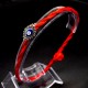 Bracelet red thread amulet against evil eye with pendant *Eye of Fatima* metal color: silver, size: universal 12-19cm