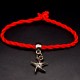 Bracelet red thread amulet against the evil eye with a pendant *starfish* plastic color: gold, size: universal 12-19cm