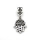 Metal bead charm "Hand of Fatima"