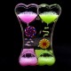 colorful hourglass liquid