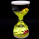 Hourglass antistress inside colored gel with sparkles and floating fish. Size: 11*5.5cm