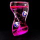 Hourglass antistress oil inside colored gel and colorful floating fish. Size 13.8×8×2.7cm