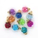 Pendant, pendant glass ball with colored granules