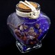 Marine souvenir glass bottle in the shape of a heart