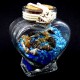 Marine souvenir glass bottle in the shape of a heart