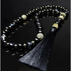 Rosary Crown made of natural stone Black Agate