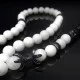 Rosary made of natural stone Jade white