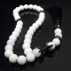 Rosary made of natural stone Jade white