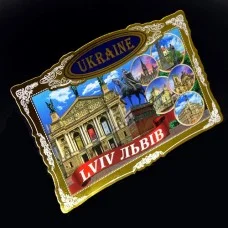 Магніт на холодильник Львів у декоративній рамці