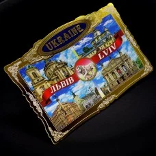 Магніт на холодильник Львів у декоративній рамці