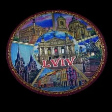 Magnets Lviv collage foil embossed