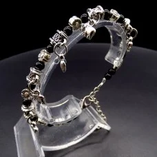 Bracelet children's amulet from the evil eye *Elephants-Flowers* size: length-17cm+4